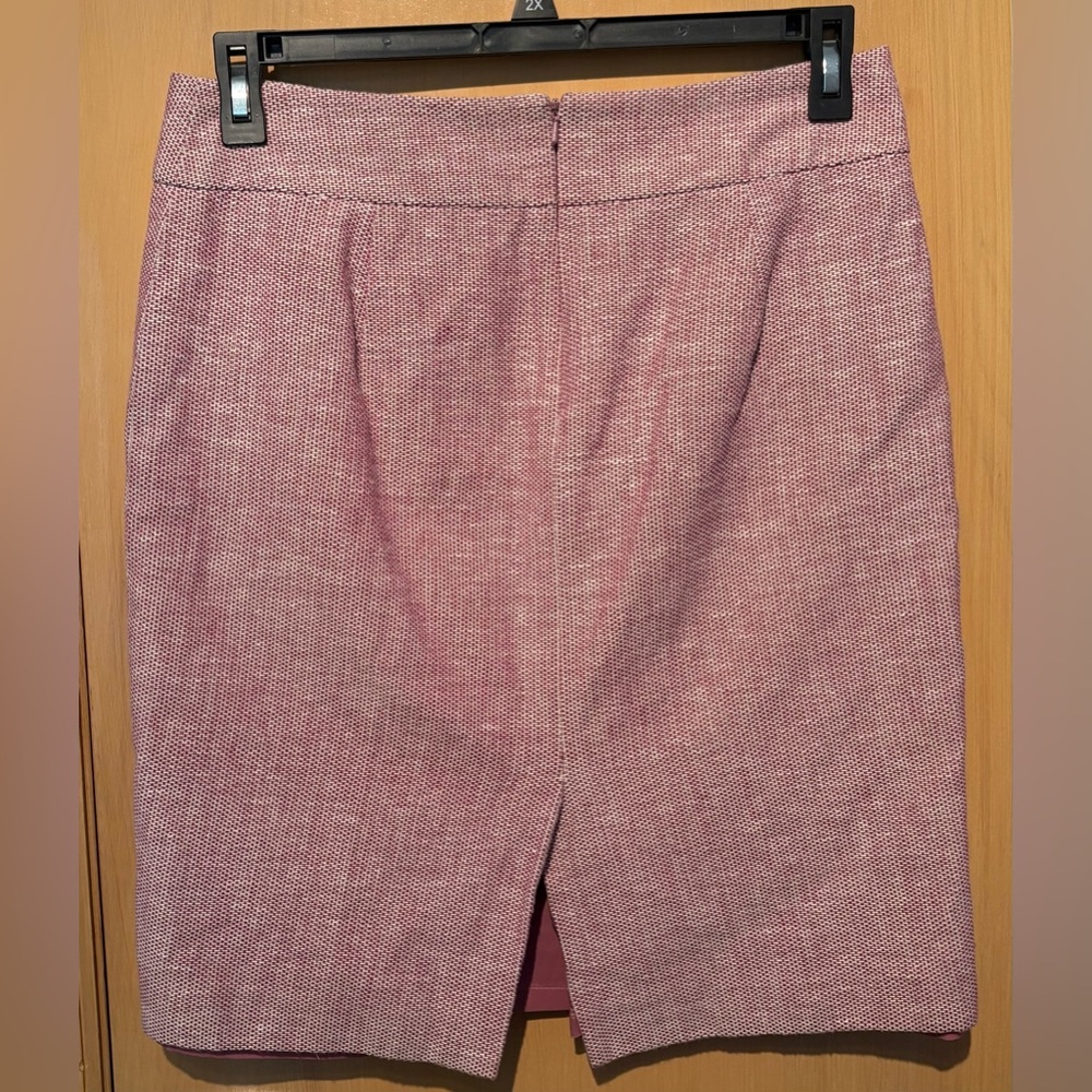 Banana Republic Mayet Pink Tweed Pencil Skirt Size 10 Welt Pockets Classic - Picture 3 of 6